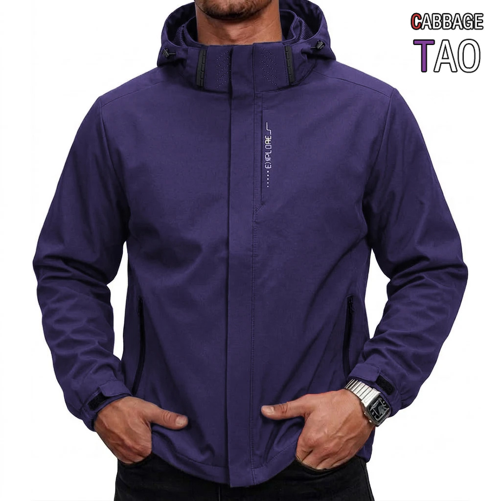 Cycling Rain Jacket Commute - Chaqueta Táctica Impermeable para Hombre, Cortavientos