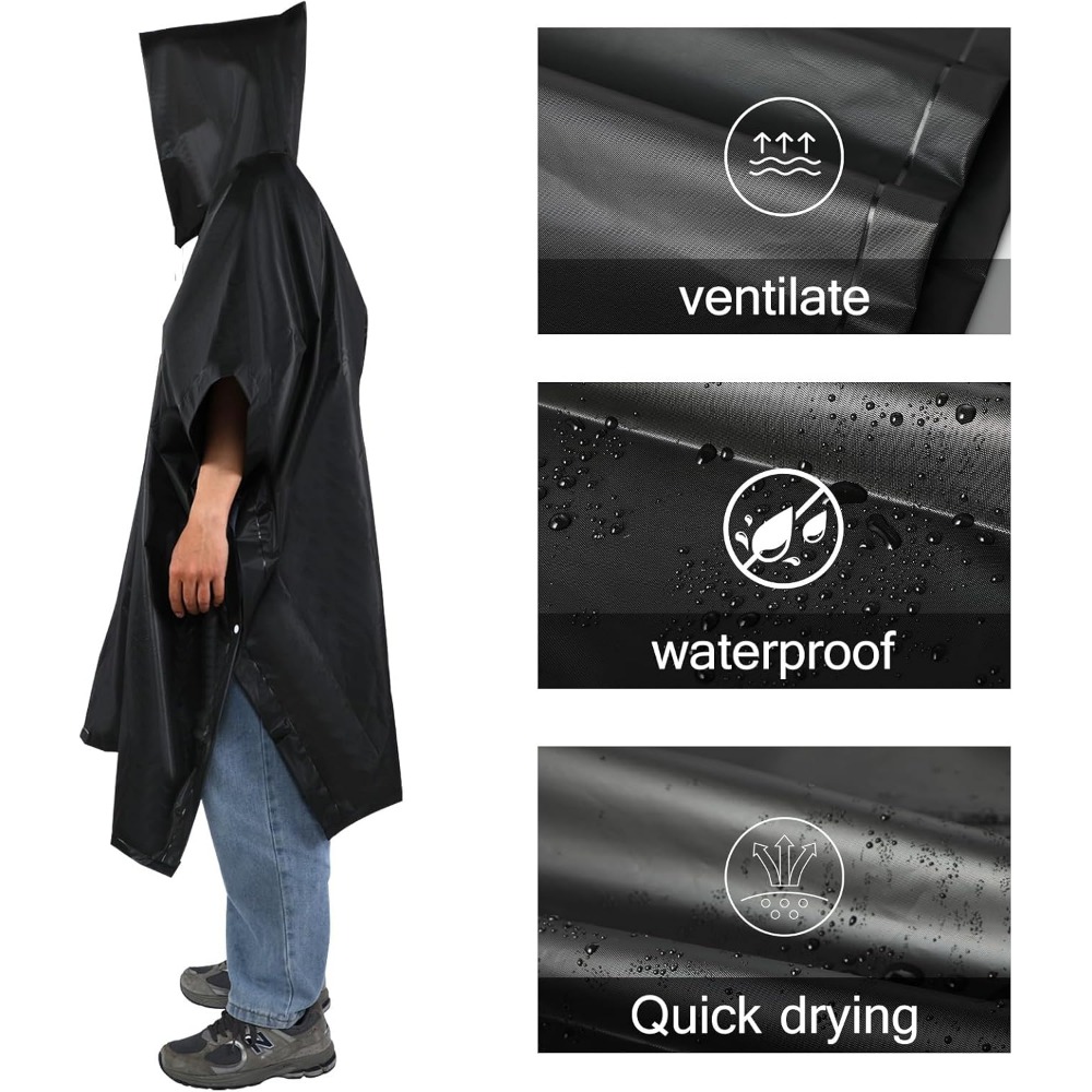 Poncho de lluvia impermeable l - Cycling Rain Jacket Commute reseña y precio